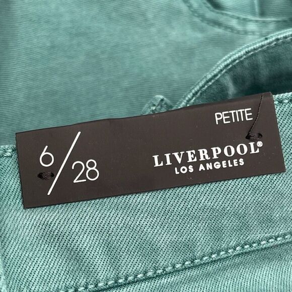 LIVERPOOL Jeans Women's Petite Size 6/28 Teal Green Ankle Skinny Medium Wash NWT - Picture 8 of 16